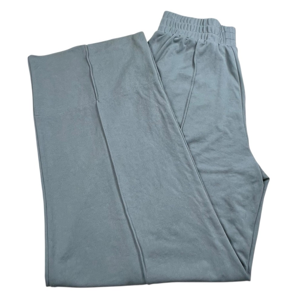 Sweaty Betty Womens‎ Small Blue At Ease Pleated Wide Leg Pants Elastic Waist